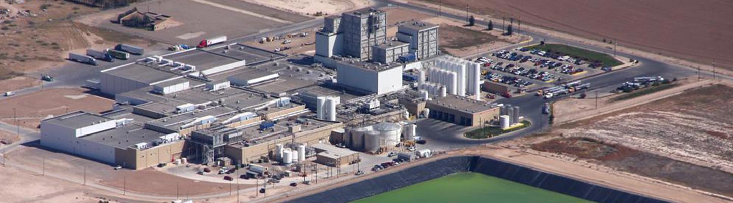 aerial view of industrial area